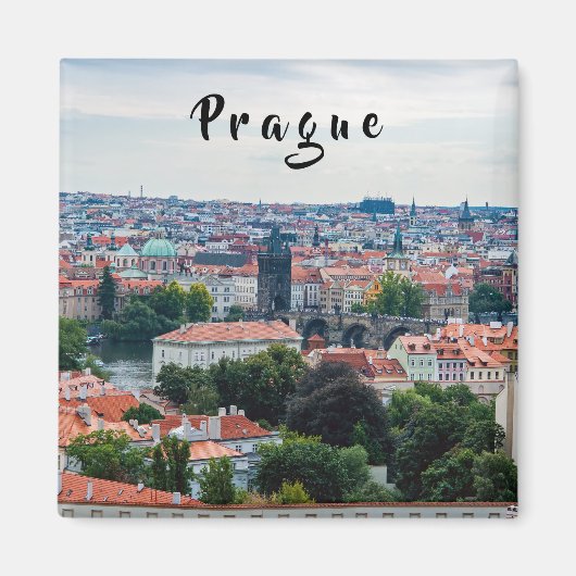 Karlsbrücke und Kirche St. Nicolas - Prag Magnet (Vorne)