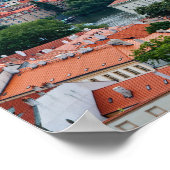 Karlsbrücke und Kirche St. Nicolas - Prag Poster (Ecke)