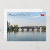 Karlsbrücke und Moldau - Prag Postkarte (Vorne/Hinten)