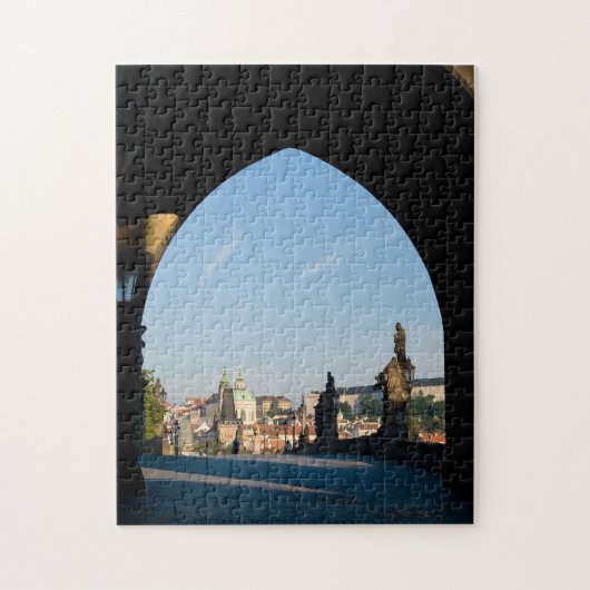 Karlsbrücke und Prager Burg, Tschechische Republik Puzzle (Vertikal)