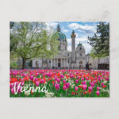 Karlskirche im Frühjahr in Wien, Österreich Postkarte (Vorderseite)