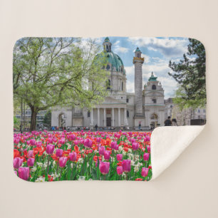 Karlskirche im Frühjahr in Wien, Österreich Sherpadecke