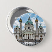 Karlskirche in Wien, Österreich Button (Vorne & Hinten)