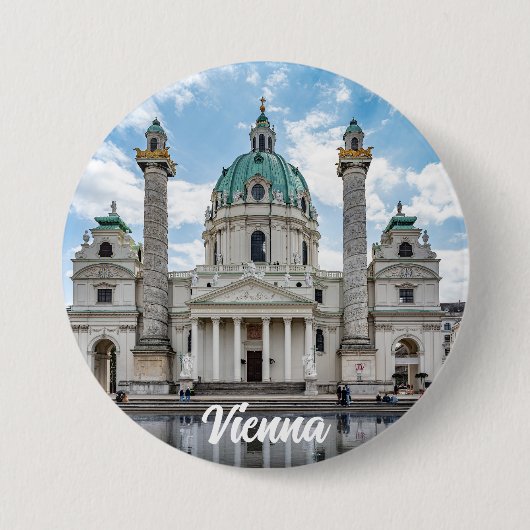 Karlskirche in Wien, Österreich Button (Vorderseite)
