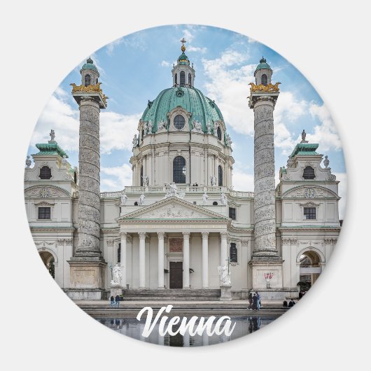 Karlskirche in Wien, Österreich Magnet (Vorne)