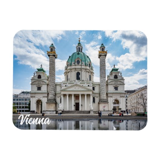 Karlskirche in Wien, Österreich Magnet (Horizontal)