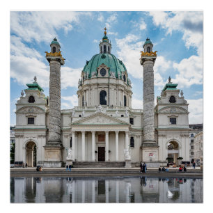 Karlskirche in Wien, Österreich Poster