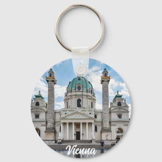 Karlskirche in Wien, Österreich Schlüsselanhänger (Vorderseite)