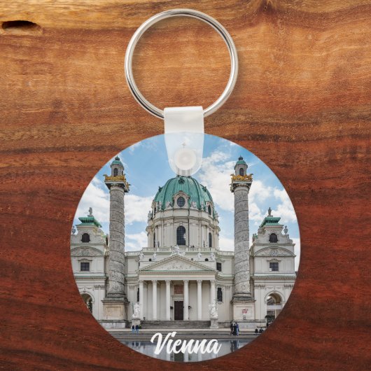Karlskirche in Wien, Österreich Schlüsselanhänger (Vorderseite)