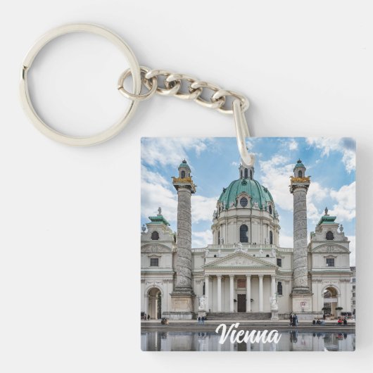 Karlskirche in Wien, Österreich Schlüsselanhänger (Vorderseite)