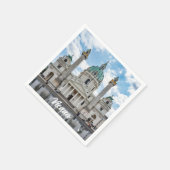 Karlskirche in Wien, Österreich Serviette (Ecke)