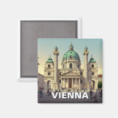 Karlskirche Karlsplatz Wien Österreich Magnet (Vorderseite/Rückseite)
