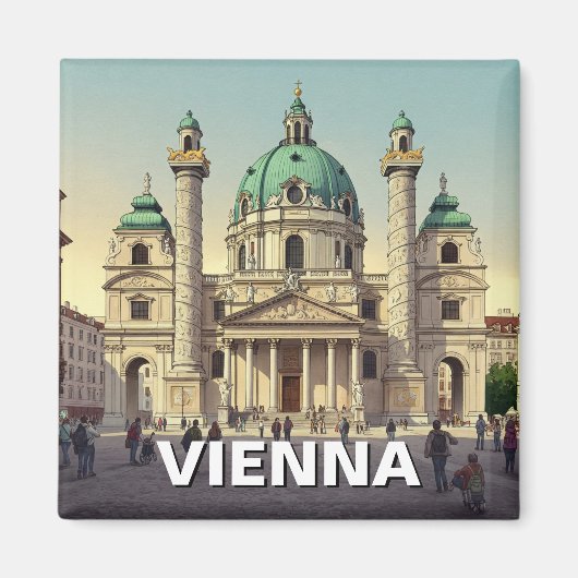 Karlskirche Karlsplatz Wien Österreich Magnet (Vorne)