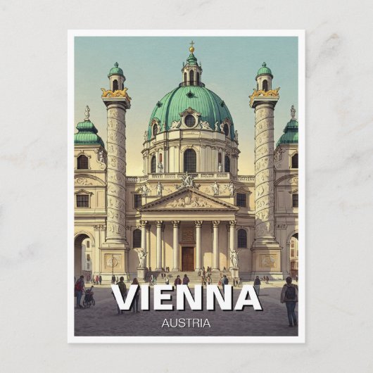 Karlskirche Karlsplatz Wien Österreich Postkarte (Vorderseite)