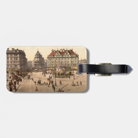 Karlsplatz und Bahnhof, München, Deutschland Gepäckanhänger (Rückseite horizontal)