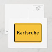 Karlsruhe, Deutschland Postkarte (Vorne/Hinten)