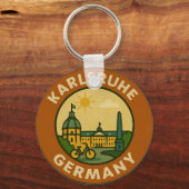 Karlsruhe German Urban Emblem Schlüsselanhänger (Rückseite)