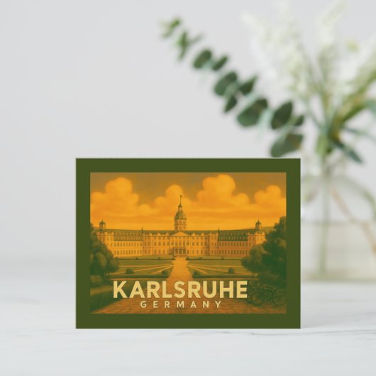 Karlsruhe Germany City Art Postkarte (Stehend Vorderseite)