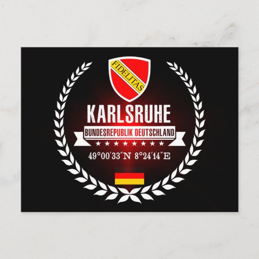 Karlsruhe Postkarte (Vorderseite)