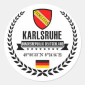 Karlsruhe Runder Aufkleber (Vorderseite)
