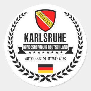 Karlsruhe Runder Aufkleber