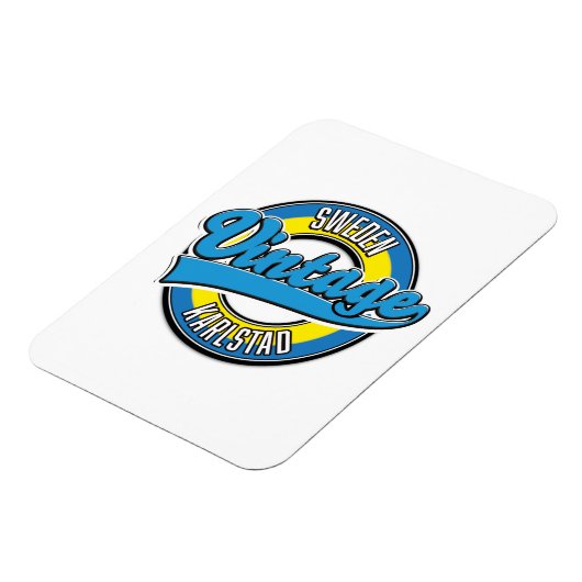 karlstad hat Vintages Logo. Magnet (Linke Seite)