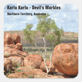 Karlu Karlu "Teufels Murmeln" Quadratischer Aufkleber