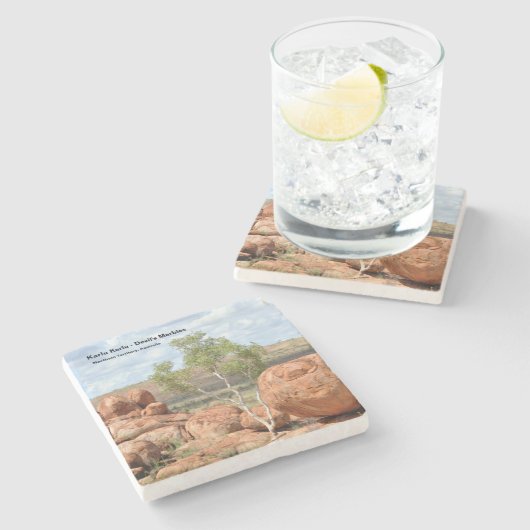 Karlu Karlu "Teufels Murmeln" Steinuntersetzer (Seitenansicht)