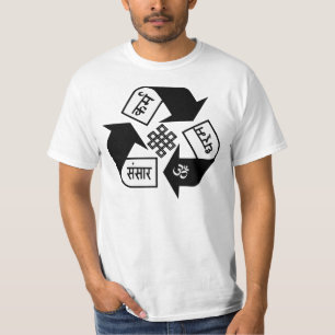 Karma, कर्म, dharma, धर्म, Saṃs T-Shirt