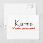 Karma 1 postkarte (Vorne/Hinten)