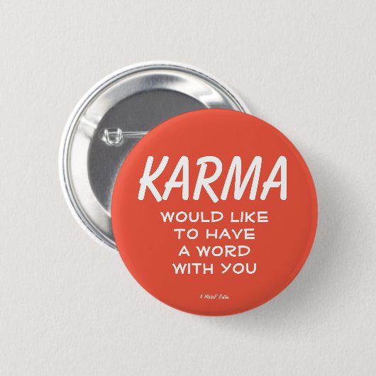Karma - A MisterP Button (Vorne & Hinten)
