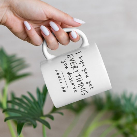 Karma bekommen alles, was Sie verdienen Tasse