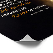 Karma Blazing Fire Self-Knowledge Zitat Plaque Poster (Ecke)