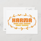Karma Boomerang Postkarte (Vorne/Hinten)