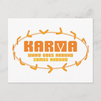 Karma Boomerang Postkarte