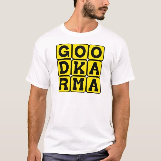 Karma, buddhistisches Tenet T-Shirt (Vorderseite)