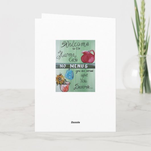 Karma Cafe Karte (Rückseite)