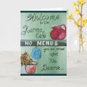 Karma Cafe Karte (Gelbe Blume)