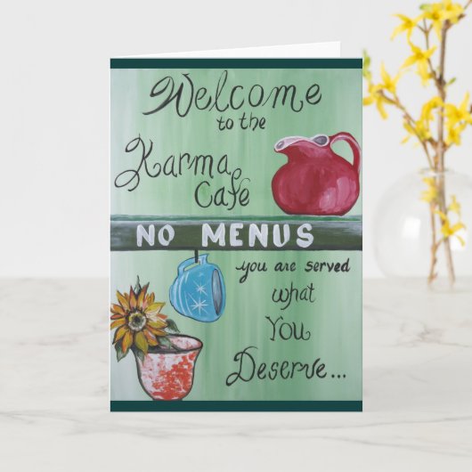 Karma Cafe Karte (Gelbe Blume)