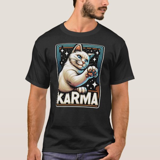 Karma Cat - Scratching Paw - T-Shirt (Vorderseite)
