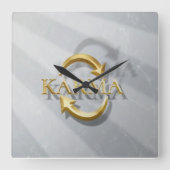 KARMA Collection Set- Quadratische Wanduhr (Vorderseite)