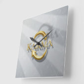 KARMA Collection Set- Quadratische Wanduhr (Winkel)