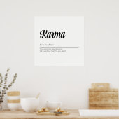 Karma Definition Funny Poster (Küche)
