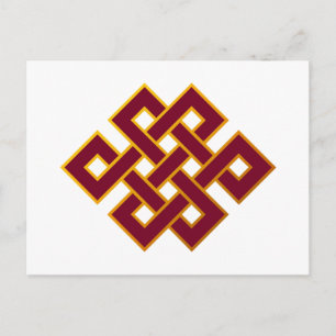 Karma ... Endloser Knoten oder ewiger Knoten Postkarte