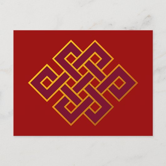 Karma ... Endloser Knoten oder ewiger Knoten Postkarte (Vorderseite)