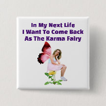 Karma Fairy Square Button