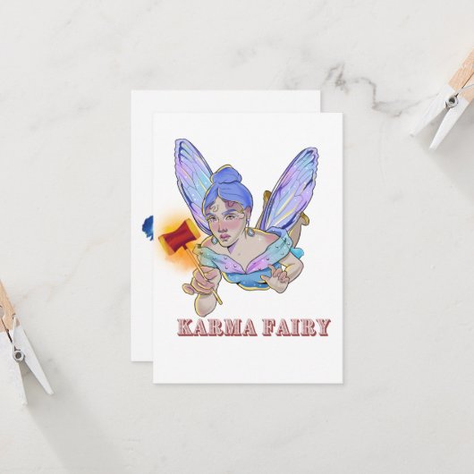 Karma Greeting Card Karte (Vorderseite/Rückseite Beispiel)
