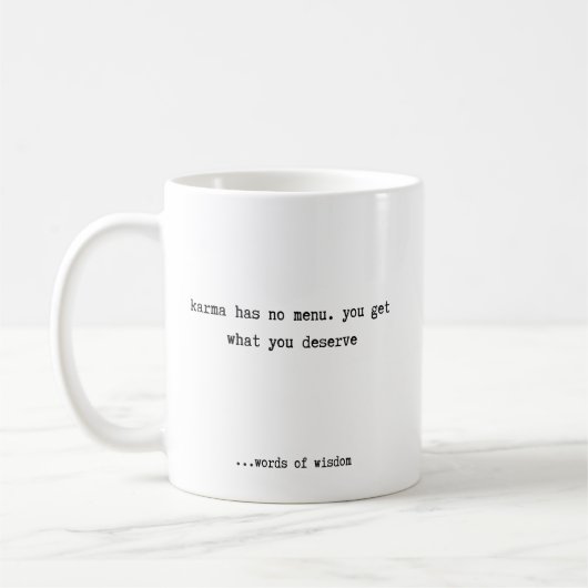 Karma hat kein Menü Kaffeetasse (Links)