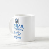 Karma hat kein Menü... Yin Yang Graphic Kaffeetasse (Vorderseite Links)