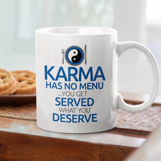 Karma hat kein Menü... Yin Yang Graphic Kaffeetasse